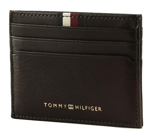 Tommy Hilfiger TH Premium Corporate Leather CC Holder Coffee Bean von Tommy Hilfiger