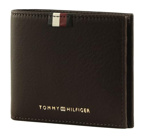 Tommy Hilfiger TH Premium Corporate Leather Mini CC Wallet Coffee Bean von Tommy Hilfiger