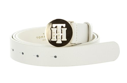 TOMMY HILFIGER TH Round Curve Belt 3.0 W125 Ecru von Tommy Hilfiger