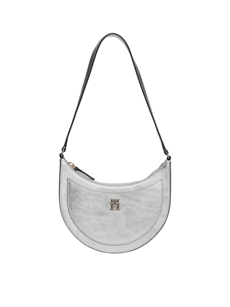 TOMMY HILFIGER - Tommy Hilfiger Holiday Shoulder Bag, Schultertasche, Leder, Silber von TOMMY HILFIGER