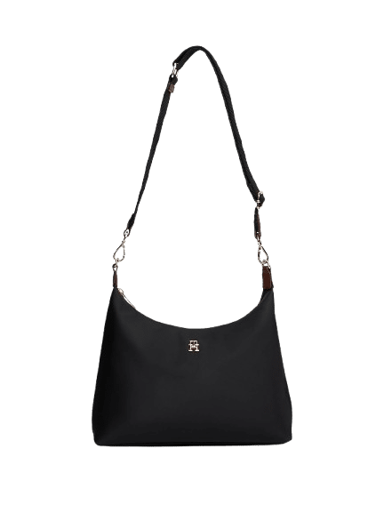 TOMMY HILFIGER - Tommy Hilfiger Popette Shoulder Bag, Schultertasche, Hobo-Bag, Schwarz von TOMMY HILFIGER