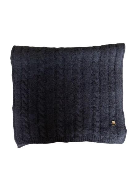 TOMMY HILFIGER - Tommy Hilfiger Timeless Scarf Cable, Zopfmuster-Schal, Marine von TOMMY HILFIGER