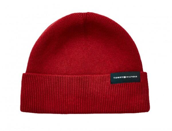 TOMMY HILFIGER - Tommy Hilfiger Uptown Mütze / Beanie, Rot von TOMMY HILFIGER