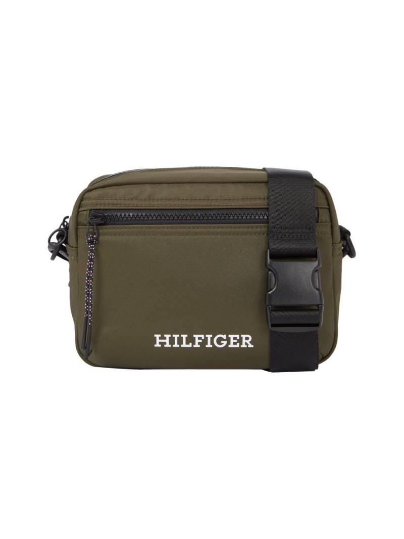 TOMMY HILFIGER - Umhängetasche Th Monotype Ew Reporter Army Green Oliv von TOMMY HILFIGER