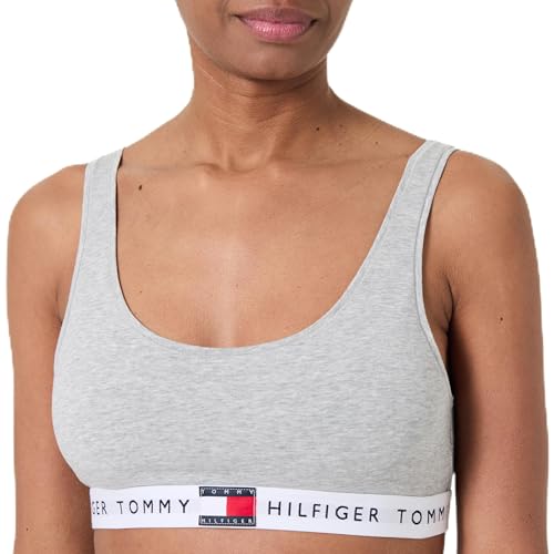Tommy Hilfiger Damen Bralette Unlined mit Logobund, Grau (Light Grey Heather), L von Tommy Hilfiger