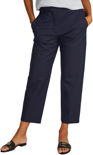 Tommy Hilfiger Damen Chino Hose Slim Fit, Blau (Dark Night Navy), 40 von Tommy Hilfiger