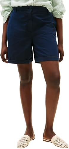 Tommy Hilfiger Damen Chino Shorts Blend Knielang, Blau (Dark Night Navy), 50 von Tommy Hilfiger