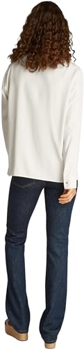 Tommy Hilfiger Damen Hemd Soft Viscose Regular Fit, Elfenbein (Ivory Petal), 46 von Tommy Hilfiger