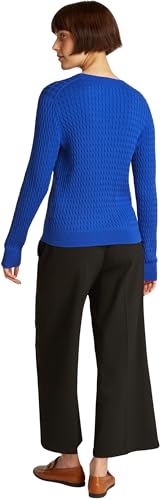 Tommy Hilfiger Damen Pullover Cable Fine Zopfstrick, Blau (Noble Blue), M von Tommy Hilfiger