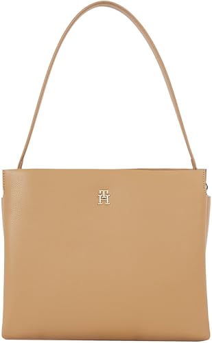 Tommy Hilfiger Damen Satchel Tasche Legacy Schultertasche, Beige (Safari Canvas), Einheitsgröße von Tommy Hilfiger