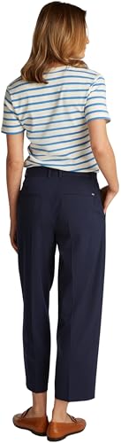 Tommy Hilfiger Damen Stoffhose Stretch Tapered Knöchelfrei, Blau (Dark Night Navy), 46 von Tommy Hilfiger