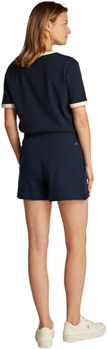 Tommy Hilfiger Damen Sweatshorts aus Baumwolle, Blau (Dark Night Navy), L von Tommy Hilfiger