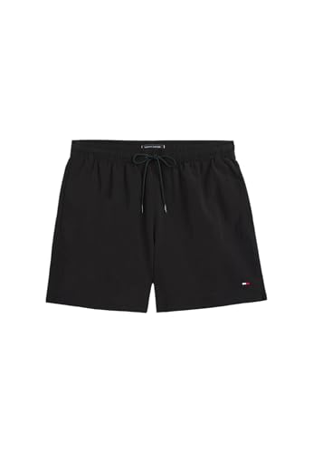 Tommy Hilfiger Herren Badeshorts Medium Drawstring mit Logo, Schwarz (Black), S von Tommy Hilfiger