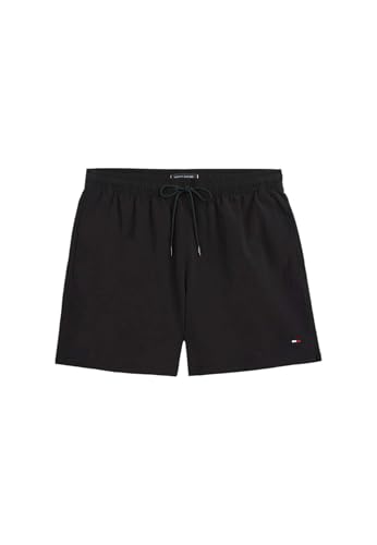 Tommy Hilfiger Herren Badeshorts Medium Drawstring mit Logo, Schwarz (Black), XXL von Tommy Hilfiger