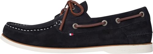 Tommy Hilfiger Herren Boat Schuhe Core aus Wildleder, Blau (Desert Sky), 41 von Tommy Hilfiger
