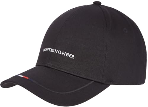 Tommy Hilfiger Herren Cap Foundation 6 Panel mit Logo, Schwarz (Black), Einheitsgröße von Tommy Hilfiger