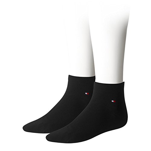 Tommy Hilfiger Herren Quarter Socken Flag Quartersocken 8er Pack, Größe:39-42;Farbe:black von Tommy Hilfiger