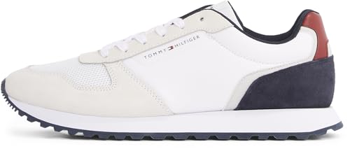 TOMMY HILFIGER Herren Runner Sneaker New Eva Mix Sportlich, Weiß (White), 44 von Tommy Hilfiger