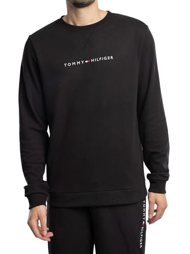 Tommy Hilfiger Herren Sweatshirt Track Top mit Logo, Schwarz (Black), M von Tommy Hilfiger