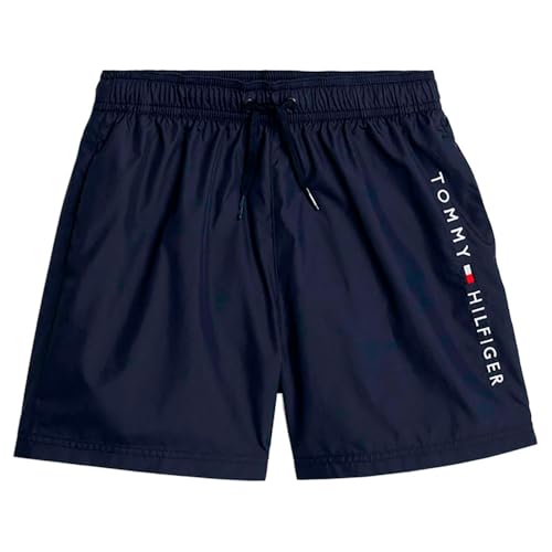Tommy Hilfiger Jungen Badeshorts Medium Drawstring Mittellang, Blau (Desert Sky), 10-12 Jahre von Tommy Hilfiger