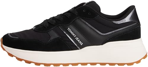 TOMMY JEANS Damen Tjw Cleated Runner En0En02788 Low Top, Black (Black), 42 EU von Tommy Jeans