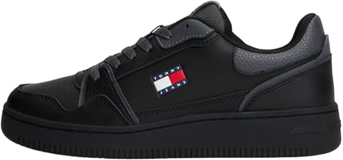 TOMMY JEANS Damen Tjw Retro Basket Sneaker En0En02839 Low Top, Black (Black), 37 EU von Tommy Jeans