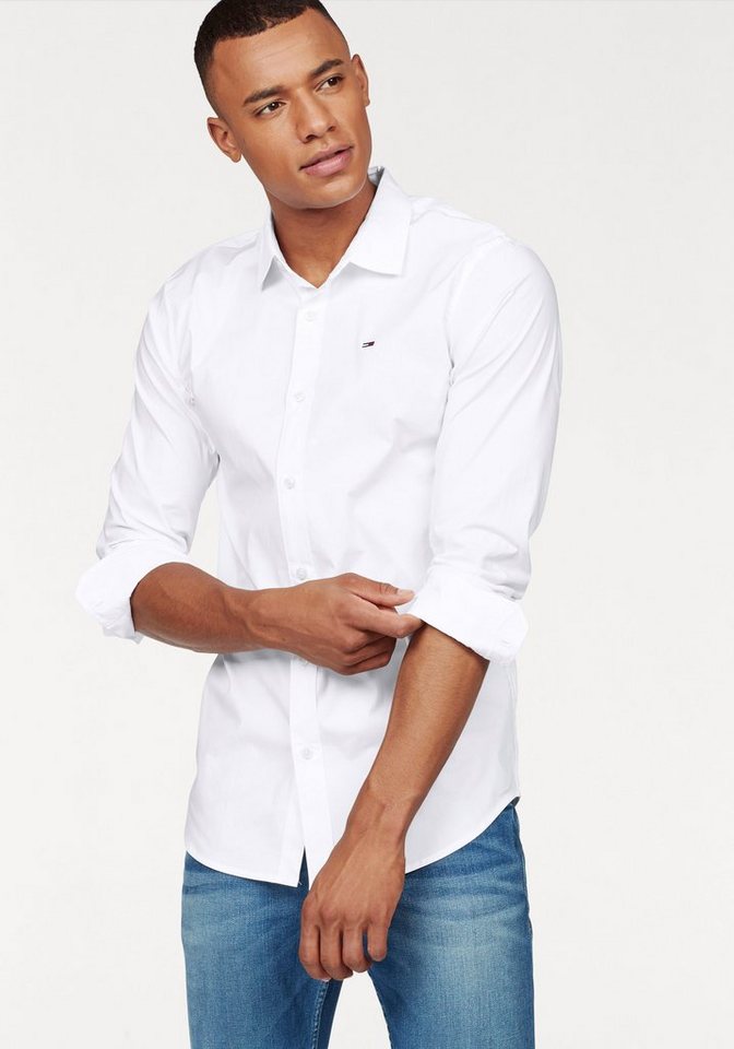 Tommy Jeans Langarmhemd Sabim Stretch Hemd Shirt Stretch Hemd, Premium, Slim Fit, mit Elasthan von Tommy Jeans