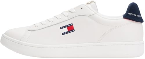 TOMMY JEANS Herren Cupsole Sneaker Archive '98 aus Leder, Mehrfarbig (RWB), 41 von Tommy Jeans