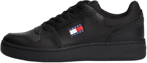 TOMMY JEANS Herren TJM Retro Basket Em0Em01610 Low Top, Black (Black), 41 EU von Tommy Jeans