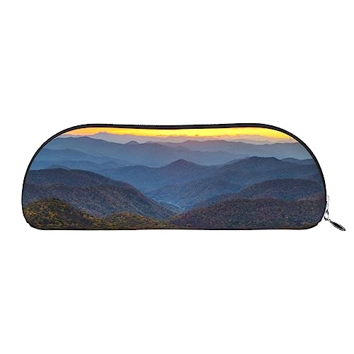 Abalone Perlmutt Gedruckt Bleistift Tasche,Bleistift Fall Beutel Tasche Fall PVC Reißverschluss Reise Gepäck Beutel Toilettenartikel Taschen, Blue Ridge Parkway Mountains, Einheitsgröße, Schulranzen von TOMPPY