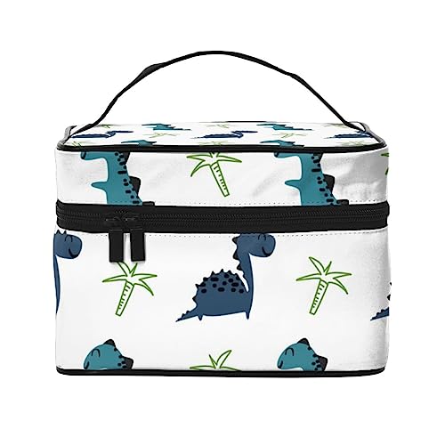 Baseball-Skizze Sport Schriftzug Design Ball Herz Muster Kosmetiktasche Make-up Tasche Reise Kosmetiktaschen für Frauen Kulturbeutel, Bunte Dinosaurier Tier Monster Muster, Einheitsgröße von TOMPPY