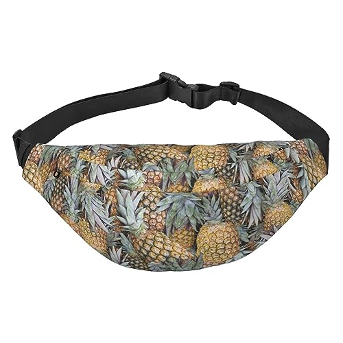 Bauchtasche für Männer und Frauen, Ananas im Pool, bedruckte Umhängetasche, große Crossbody-Brusttasche für Sport, Laufen, Reisen, Ananas Paradies, Einheitsgröße von TOMPPY