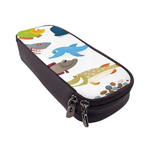 Federmäppchen Marine Life Gedruckt Große Kapazität Bleistift Fall Bleistift Tasche Einfache Schreibwaren Organizer für Büro Reise Halter Box, Marine Life, Einheitsgröße, Make-up-Tasche von TOMPPY