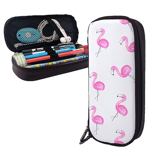 Federmäppchen New York Night Gedruckt Große Kapazität Bleistift Fall Bleistift Tasche Einfache Schreibwaren Organizer Für Büro Reise Halter Box, Schöne rosa Flamingos, Einheitsgröße, modisch von TOMPPY