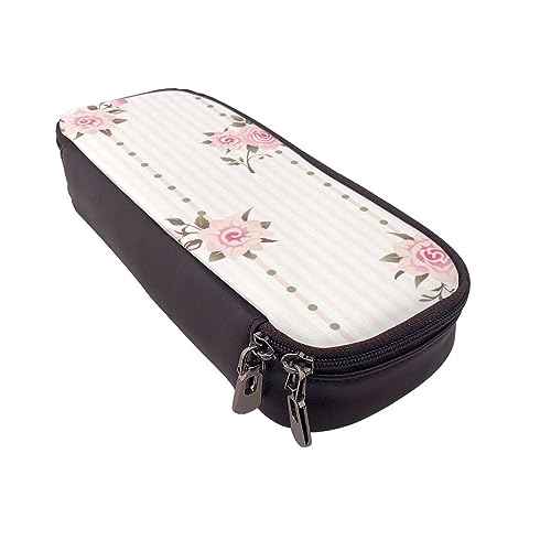 Federmäppchen mit Meeresschildkröte, bedruckt, große Kapazität, Federmäppchen, einfacher Schreibwaren-Organizer für Büro, Reisen, Halter Box, Rosa Rosen Dot, Einheitsgröße, Make-up-Tasche von TOMPPY