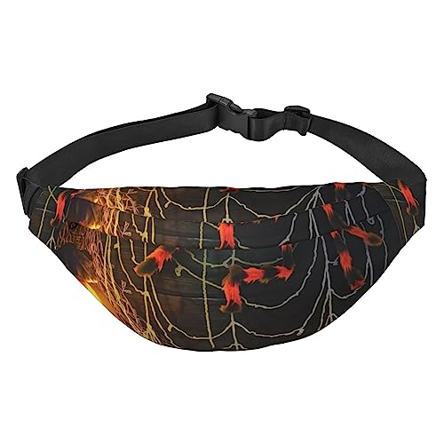 Happy Halloween Party Bedruckte Bauchtaschen für Männer Frauen Wasserdicht Mode Wandern Hüfttasche Große Crossbody Brusttasche für Sport Laufen Reisen, Schwarz, Einheitsgröße, Schwarz , Einheitsgröße von TOMPPY