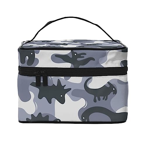 Herz Wassermelone Drucke Kosmetiktasche Make-up Tasche Reise Kosmetiktaschen für Frauen Kulturbeutel, Camouflage Armee Dinosaurier Muster, Einheitsgröße von TOMPPY