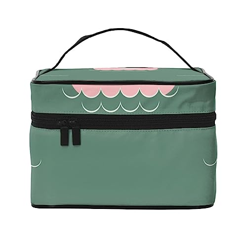 Kawaii Kosmetiktasche mit niedlichem Panda-Muster, Make-up-Tasche, Reise-Kosmetiktaschen für Damen, Kulturbeutel, Panda auf rosa Flamingo-Schwimmer, Einheitsgröße von TOMPPY