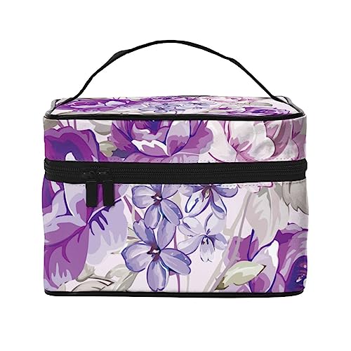 Kosmetiktasche mit Blumenmuster, Make-up-Tasche, Reise-Kosmetiktaschen für Damen, Kulturbeutel, Blumenmuster 3, Einheitsgröße von TOMPPY