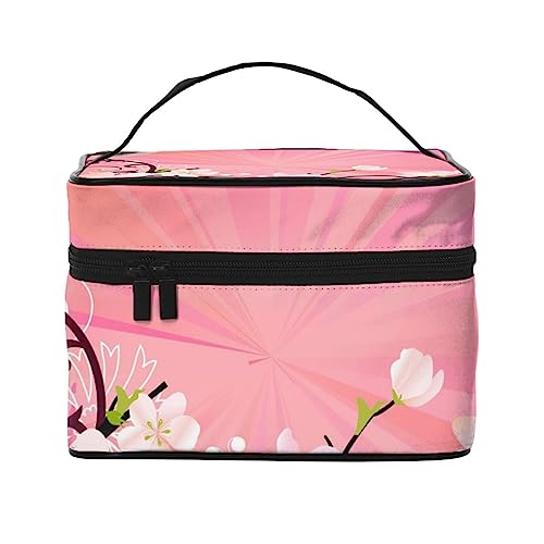 Kosmetiktasche mit Blumenmuster Elster Pflaume Kosmetiktasche Make-up-Tasche Reise-Kosmetiktaschen für Frauen Kulturbeutel, Blumige Elster Pflaume, Einheitsgröße von TOMPPY