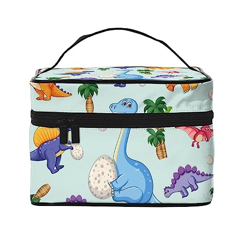 Kosmetiktasche mit Dinosaurier-Muster, Make-up-Tasche, Reise-Kosmetiktaschen für Damen, Kulturbeutel, Dinosaurier, Einheitsgröße von TOMPPY