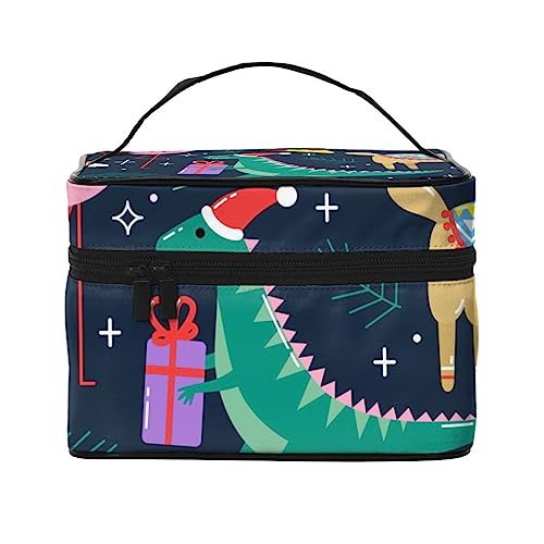 Kosmetiktasche mit Zitrusfrucht-Muster, Make-up-Tasche, Reise-Kosmetiktaschen für Damen, Kulturbeutel, Weihnachten Einhorn Dinosaurier Schwein Flamingo, Einheitsgröße von TOMPPY