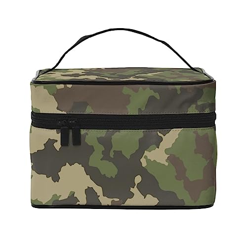 Kosmetiktasche mit niedlichem Panda-Design, Kosmetiktasche, Reise-Kosmetiktaschen für Damen, Kulturbeutel, Camouflage in Armee-Grün, Einheitsgröße von TOMPPY