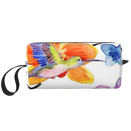 Make-up-Tasche Für Frauen Blumen Vögel Gedruckt Große Kapazität Kosmetiktaschen Tragbare Kulturbeutel Reise Aufbewahrung, Weiß, Einheitsgröße, weiß, Einheitsgröße von TOMPPY