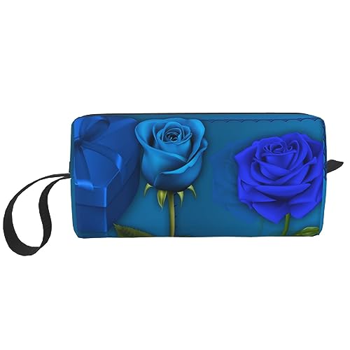 Make-up-Tasche für Damen, Garten, Rosen, bedruckt, große Kapazität, Kosmetiktaschen, tragbare Kulturtasche, Reise-Aufbewahrung, weiß, Einheitsgröße, weiß, Einheitsgröße von TOMPPY