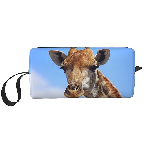 Make-up-Tasche für Damen, Giraffe, bedruckt, große Kapazität, Kosmetiktaschen, tragbare Kulturtasche, Reise-Aufbewahrung, weiß, Einheitsgröße von TOMPPY