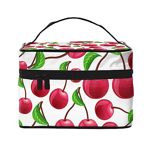 Red Hot Chili Peppers Kosmetiktasche Make-up-Tasche Reise Kosmetiktaschen für Frauen Kulturbeutel, Red Cherry, Einheitsgröße von TOMPPY