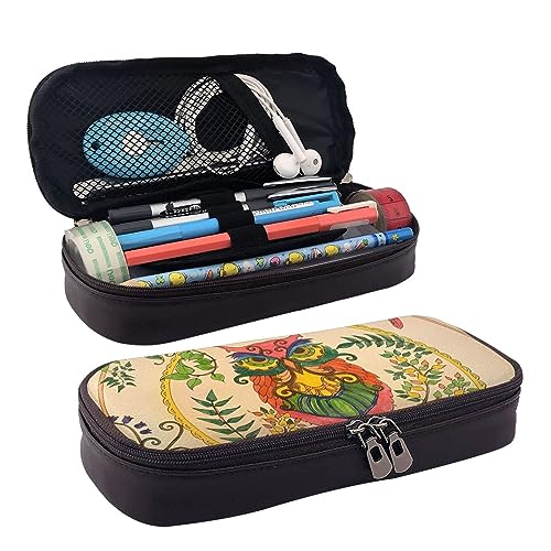 TOMPPY Federmäppchen für Mädchen, Jungen, Palmen und klares Meer, bedruckt, große Kapazität, Federmäppchen, Schule, Schreibwaren, Organizer, Make-up-Kosmetiktasche für Kinder, Frauen, Männer, von TOMPPY