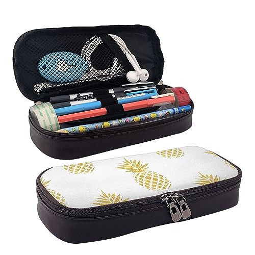 TOMPPY Federmäppchen für Mädchen Jungen Gold Seide Weihnachten Gedruckt Große Kapazität Federmäppchen Schule Schreibwaren Organizer Make-up Kosmetiktasche für Kinder Frauen Männer Jugendliche von TOMPPY