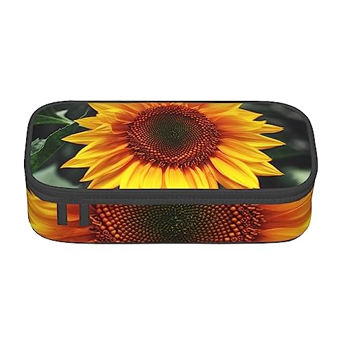 TOMPPY Gelbe Sonnenblume Gedruckt Bleistift Fall Große Kapazität Bleistift Tasche Tragbare Bleistift Tasche Büro Schreibwaren Organizer, gelb, Einheitsgröße, Tragbar, einfach, Reisen, einzigartig von TOMPPY